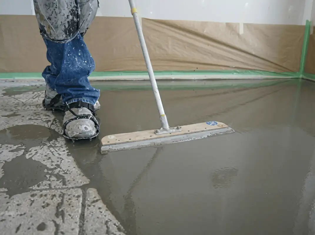 Uneven floor being professionally repaired in Sioux Falls, SD